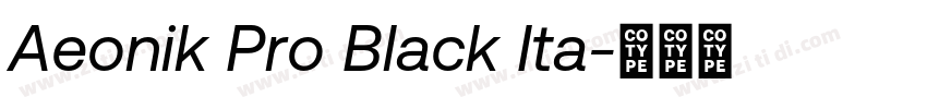 Aeonik Pro Black Ita字体转换